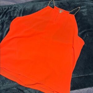 Charlotte Russe Orange Chain Strap Top